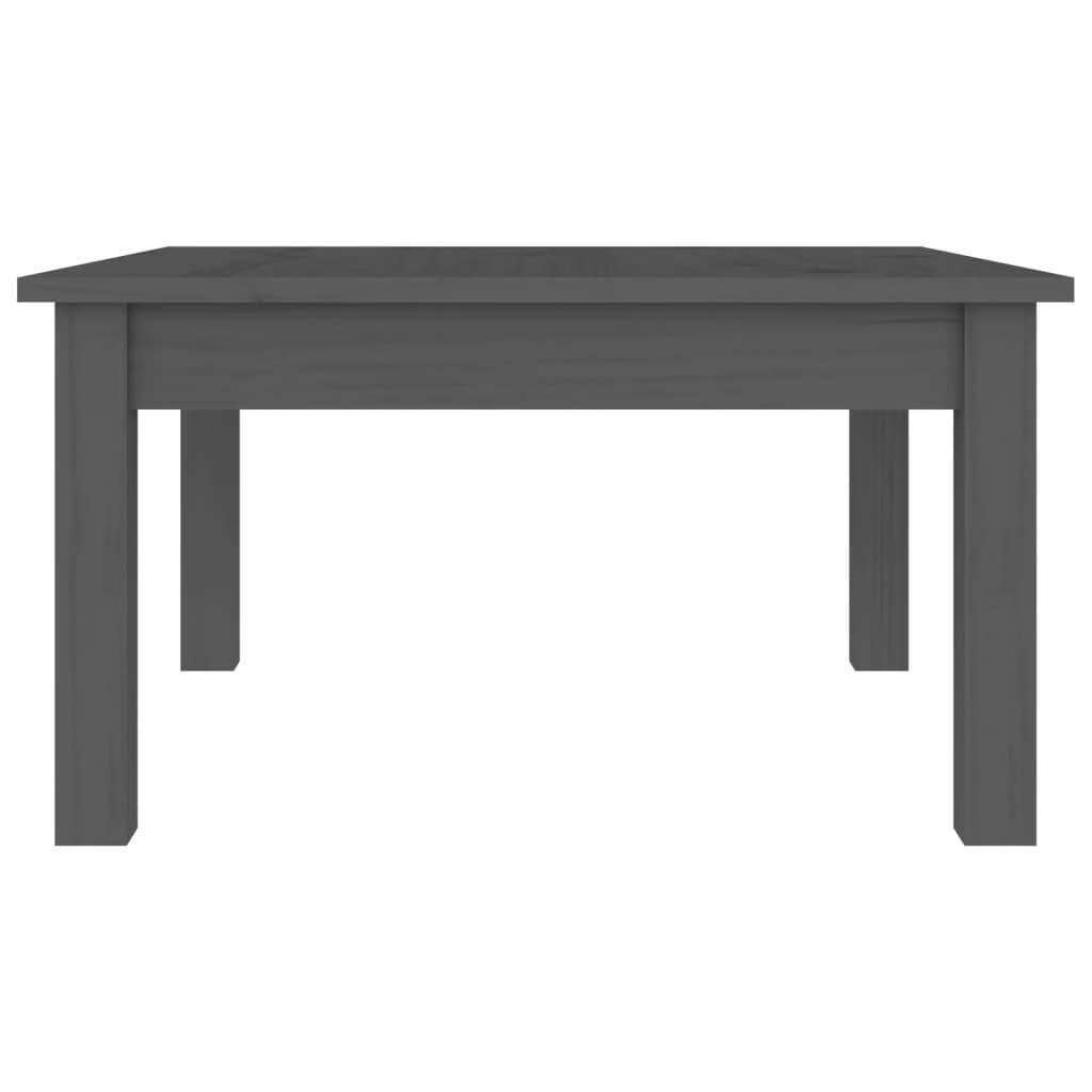 sofabord 55x55x30 cm massivt fyrretræ grå