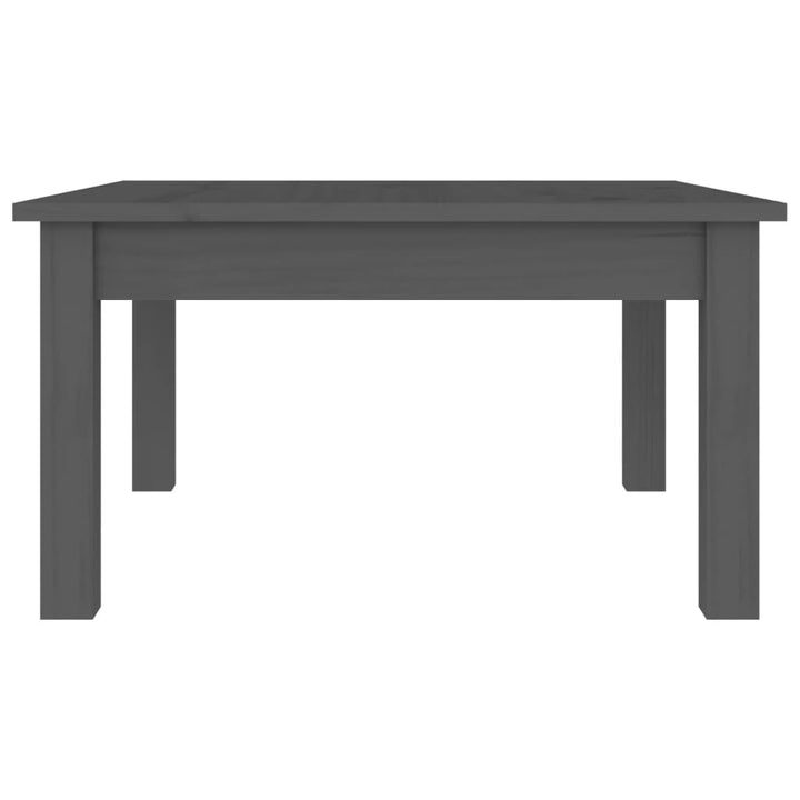 sofabord 55x55x30 cm massivt fyrretræ grå
