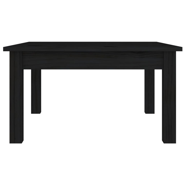 sofabord 55x55x30 cm massivt fyrretræ sort