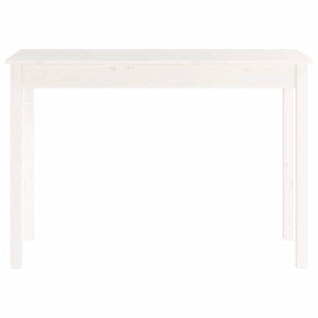 konsolbord 110x40x75 cm massivt fyrretræ hvid