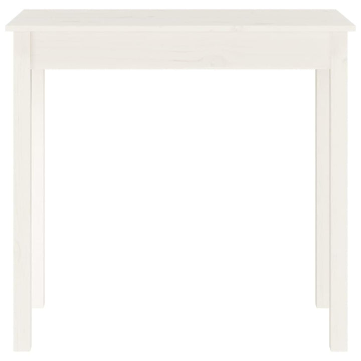 konsolbord 80x40x75 cm massivt fyrretræ hvid