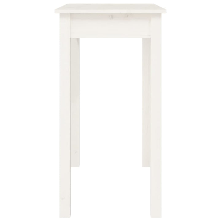 konsolbord 80x40x75 cm massivt fyrretræ hvid