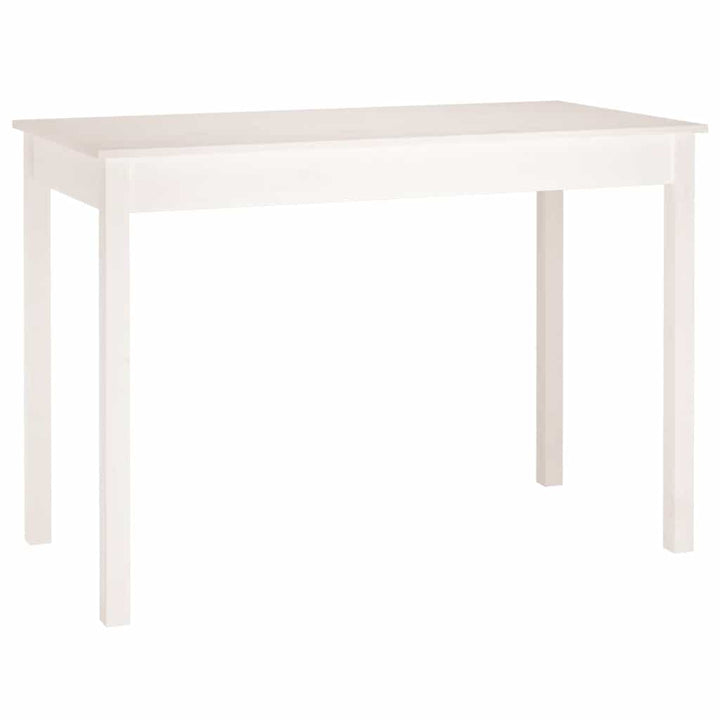 spisebord 110x55x75 cm massivt fyrretræ hvid