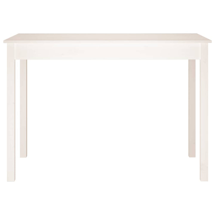 spisebord 110x55x75 cm massivt fyrretræ hvid