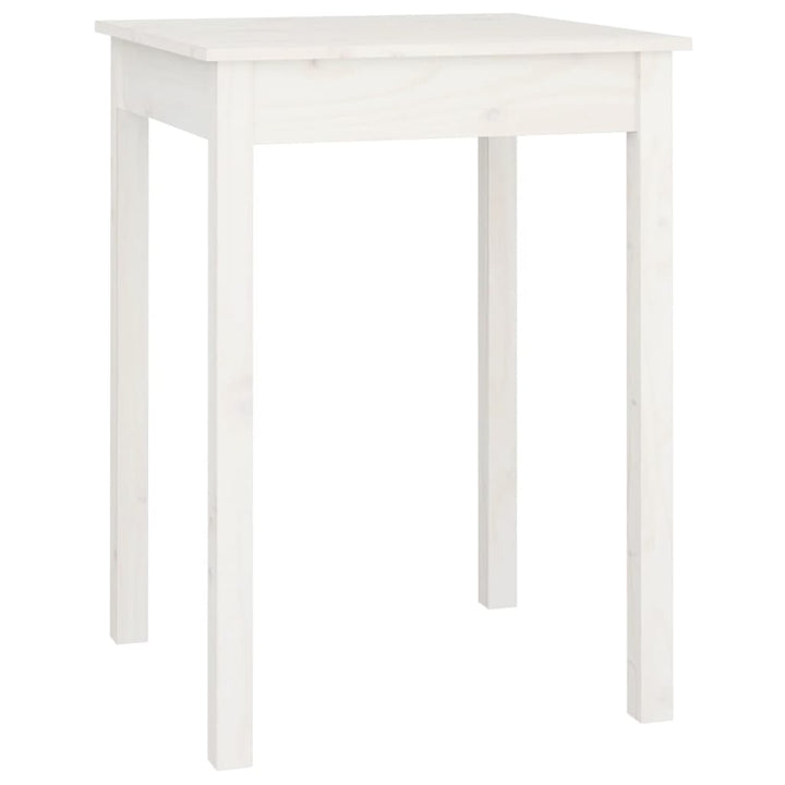 spisebord 55x55x75 cm massivt fyrretræ hvid
