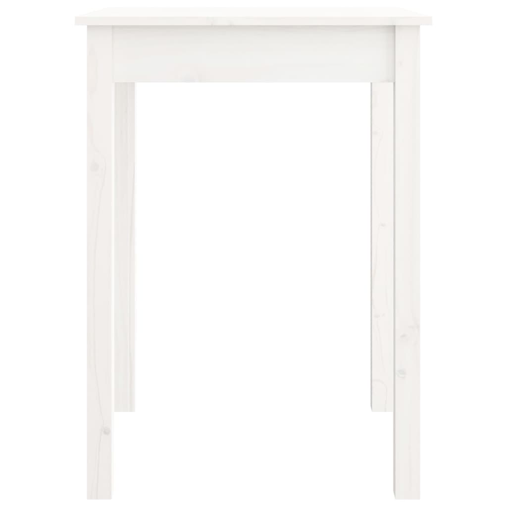spisebord 55x55x75 cm massivt fyrretræ hvid