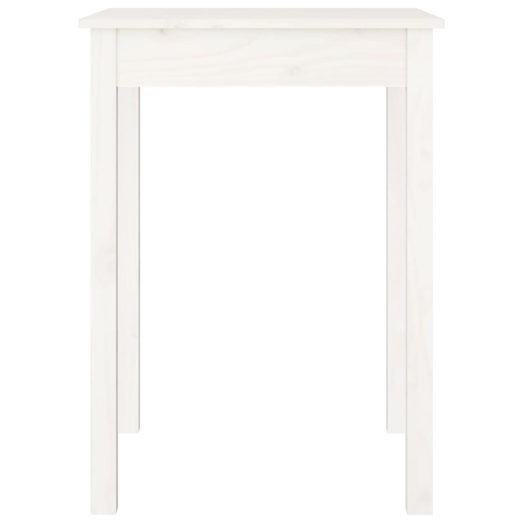 spisebord 55x55x75 cm massivt fyrretræ hvid