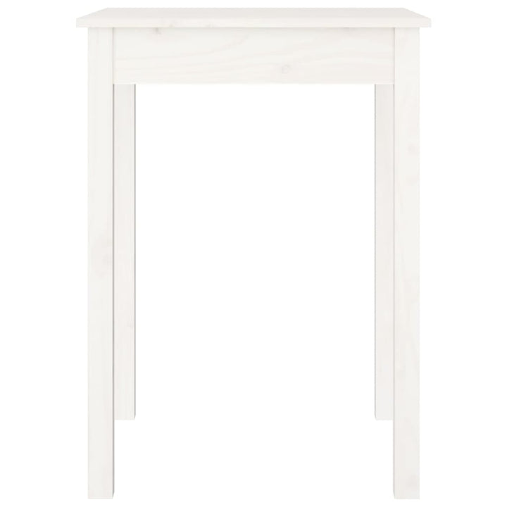 spisebord 55x55x75 cm massivt fyrretræ hvid