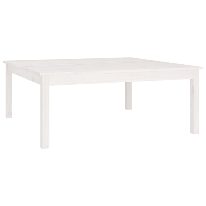 sofabord 100x100x40 cm massivt fyrretræ hvid