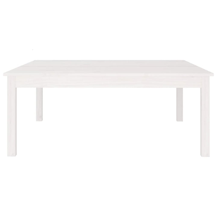 sofabord 100x100x40 cm massivt fyrretræ hvid