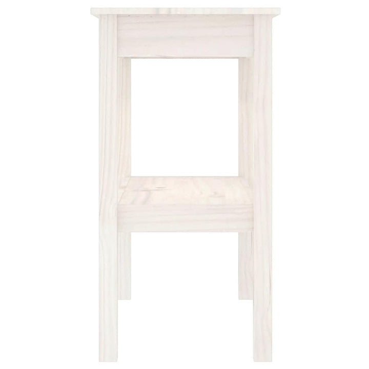 konsolbord 80x40x75 cm massivt fyrretræ hvid