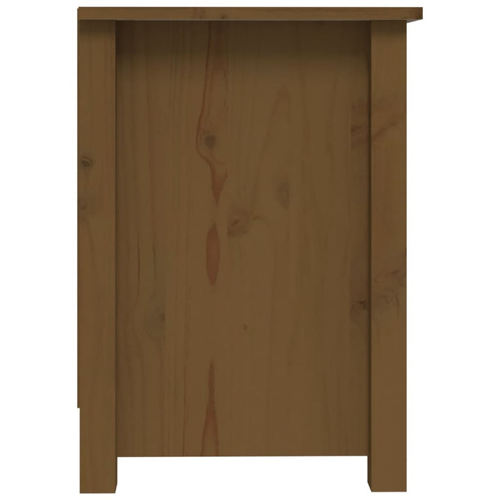 tv-bord 103x36,5x52 cm massivt fyrretræ gyldenbrun