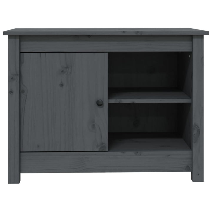 tv-bord 70x36,5x52 cm massivt fyrretræ grå