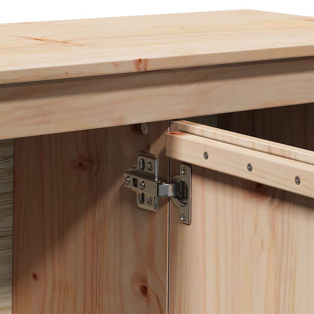 tv-bord 103x36,5x52 cm massivt fyrretræ
