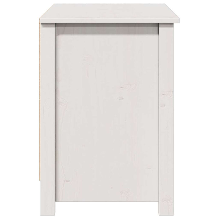 tv-bord 103x36,5x52 cm massivt fyrretræ hvid