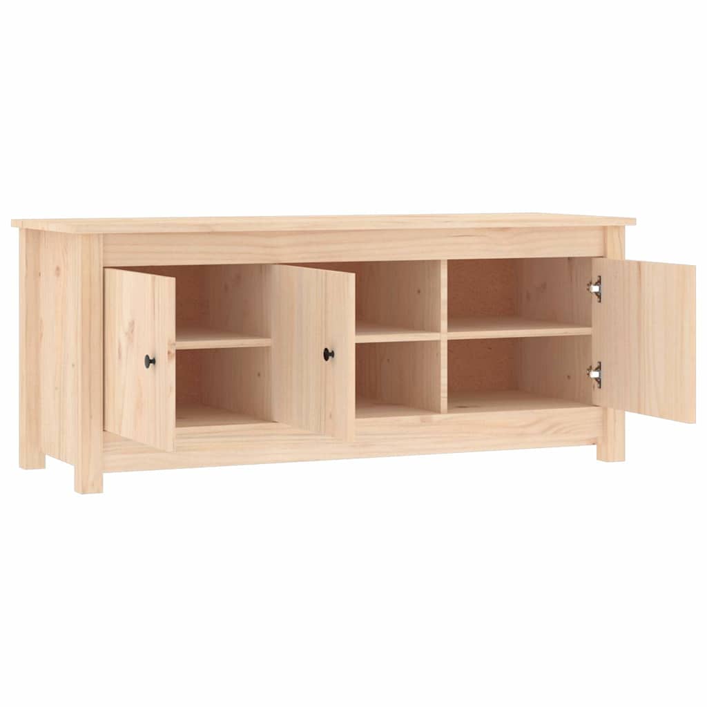 skoskab 110x38x45,5 cm massivt fyrretræ