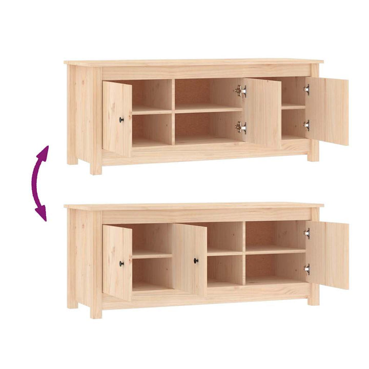 skoskab 110x38x45,5 cm massivt fyrretræ