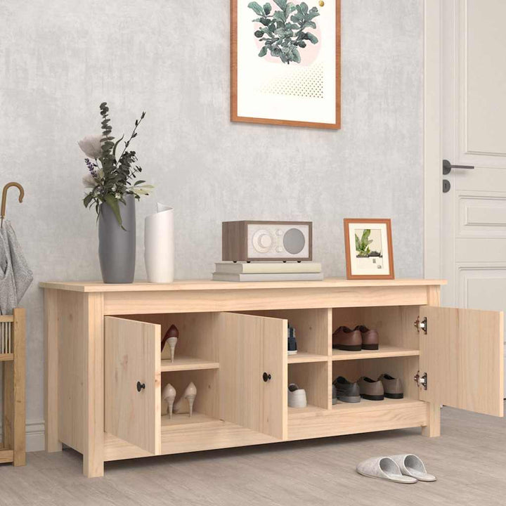skoskab 110x38x45,5 cm massivt fyrretræ