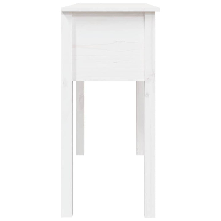 konsolbord 100x35x75 cm massivt fyrretræ hvid