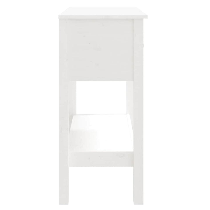 konsolbord 75x35x75 cm massivt fyrretræ hvid