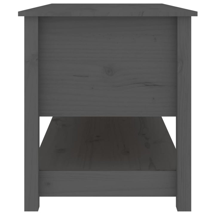 sofabord 102x49x55 cm massivt fyrretræ grå