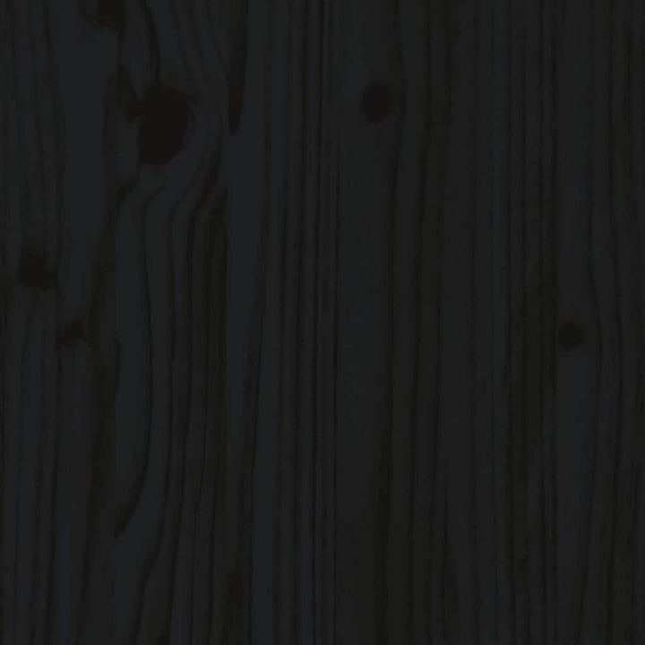 sofabord 102x49x55 cm massivt fyrretræ sort