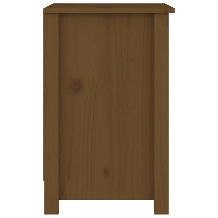 sengebord 40x35x55 cm massivt fyrretræ gyldenbrun
