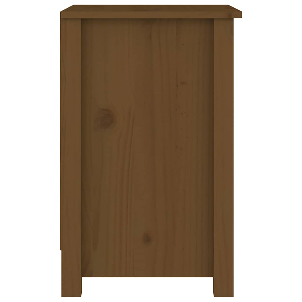 sengeborde 2 stk. 40x35x55 cm massivt fyrretræ gyldenbrun