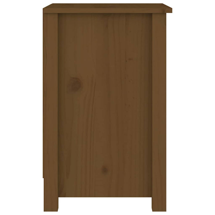 sengeborde 2 stk. 40x35x55 cm massivt fyrretræ gyldenbrun