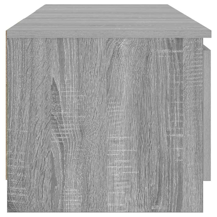 tv-bord med LED-lys 140x40x36 cm grå sonoma-eg