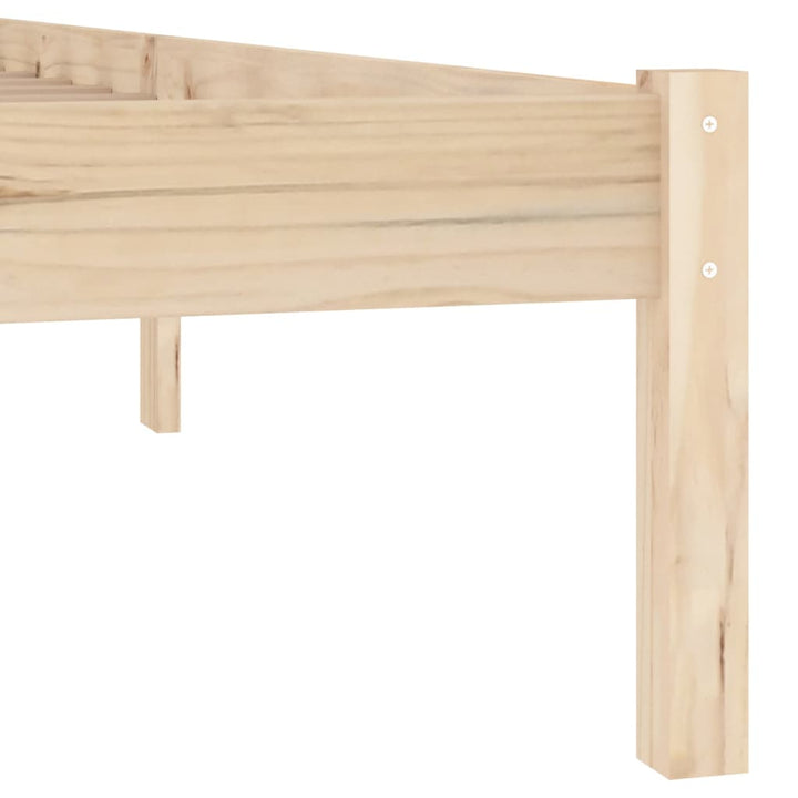 sengeramme uden madras 137x190 cm massivt fyrretræ