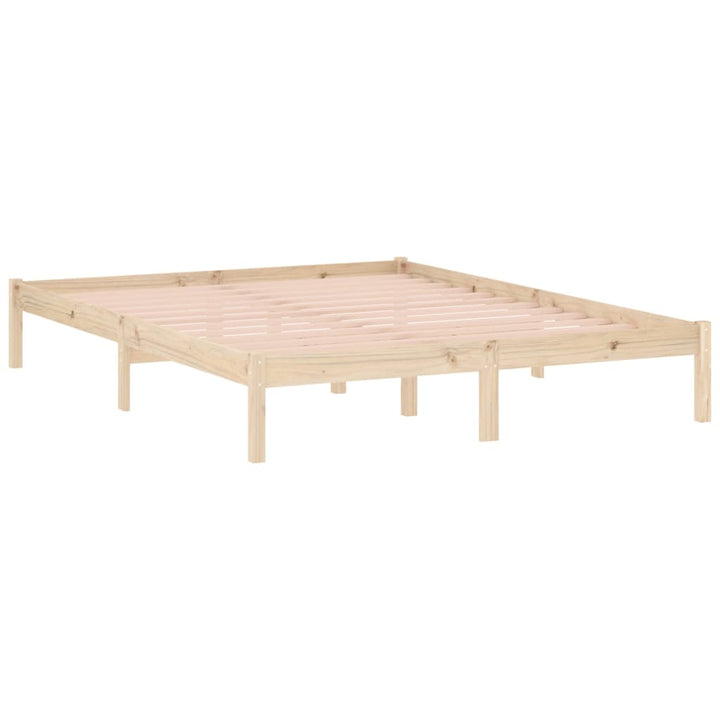 sengeramme uden madras 152x203 cm massivt fyrretræ