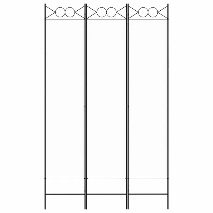 3-panels rumdeler 120x200 cm stof hvid