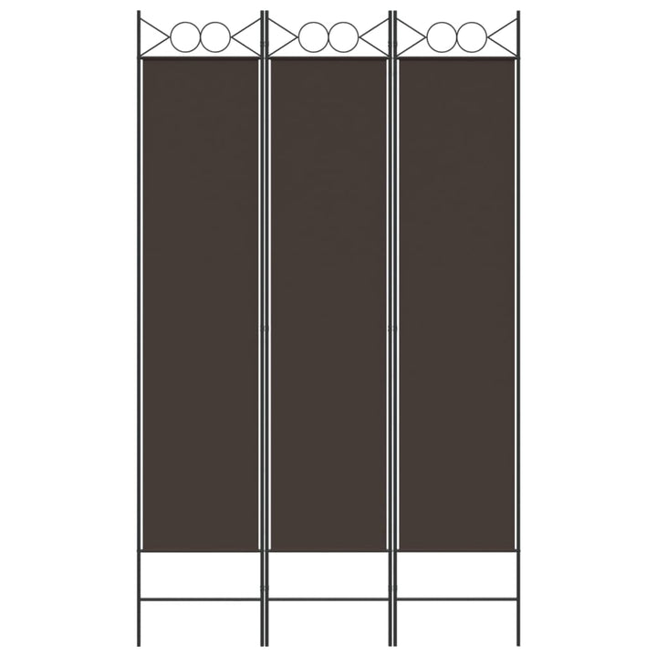 3-panels rumdeler 120x200 cm stof brun