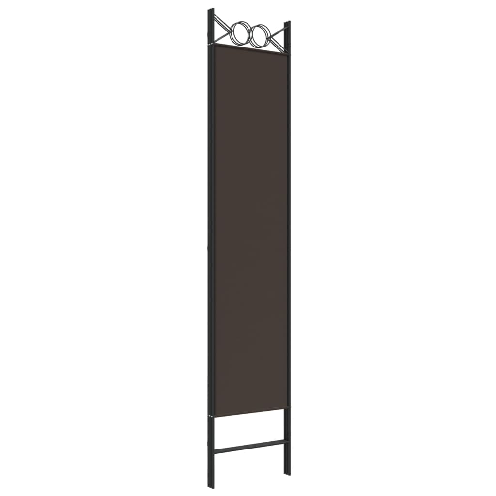 3-panels rumdeler 120x200 cm stof brun