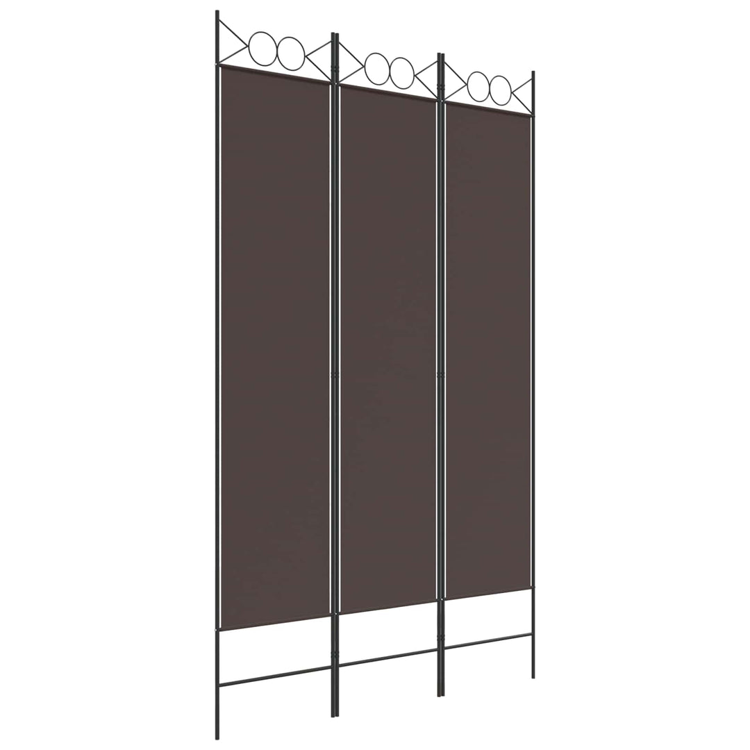 3-panels rumdeler 120x200 cm stof brun