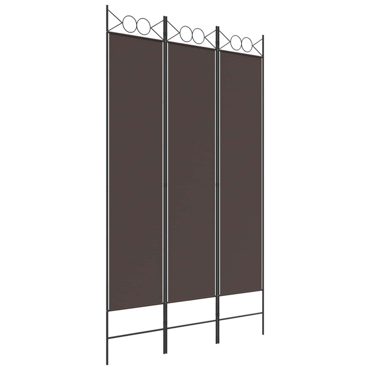 3-panels rumdeler 120x200 cm stof brun