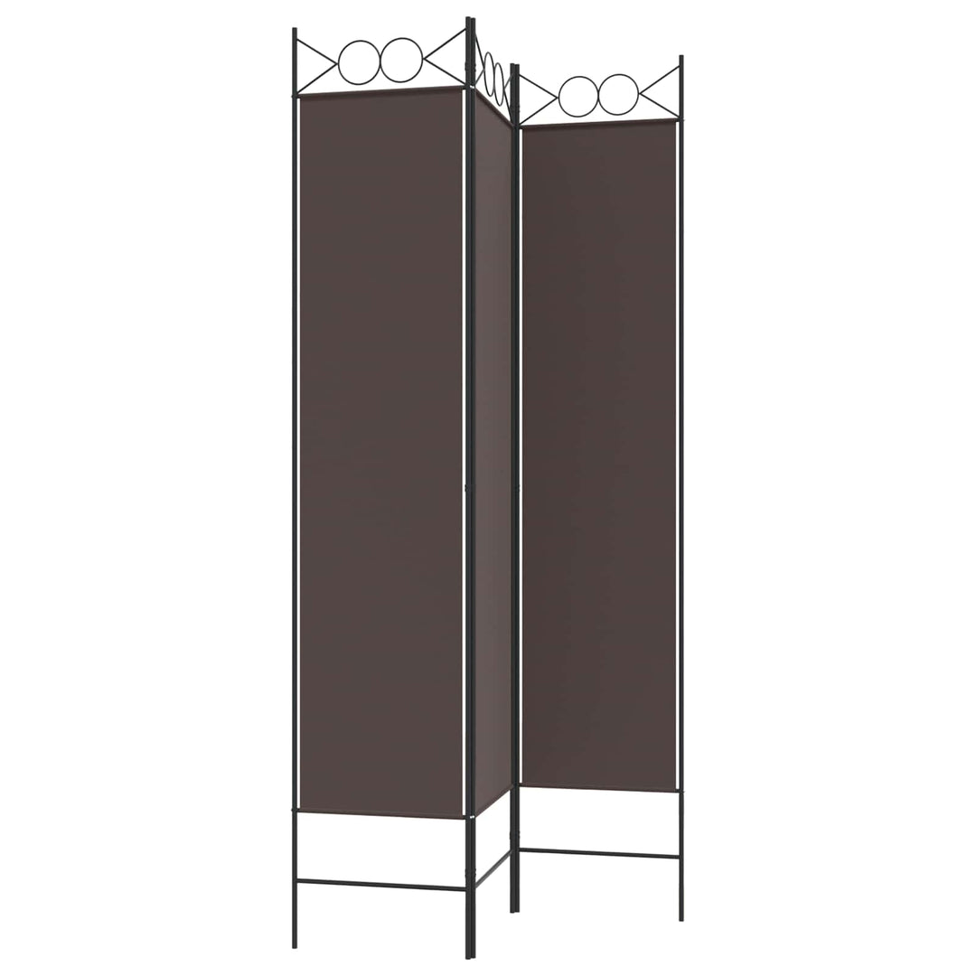 3-panels rumdeler 120x200 cm stof brun
