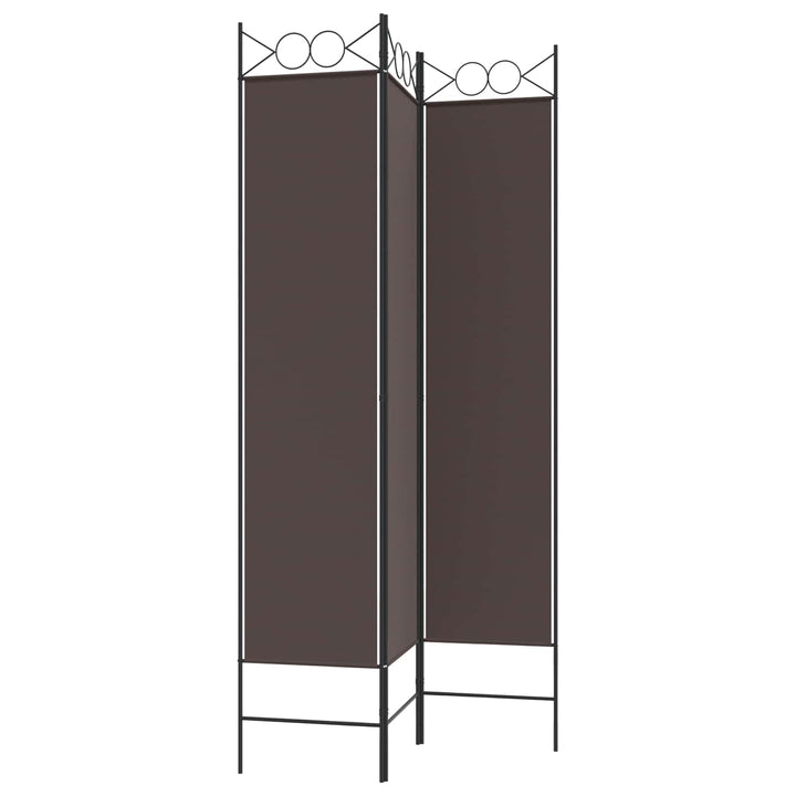 3-panels rumdeler 120x200 cm stof brun