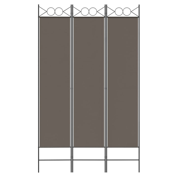 3-panels rumdeler 120x200 cm stof antracitgrå