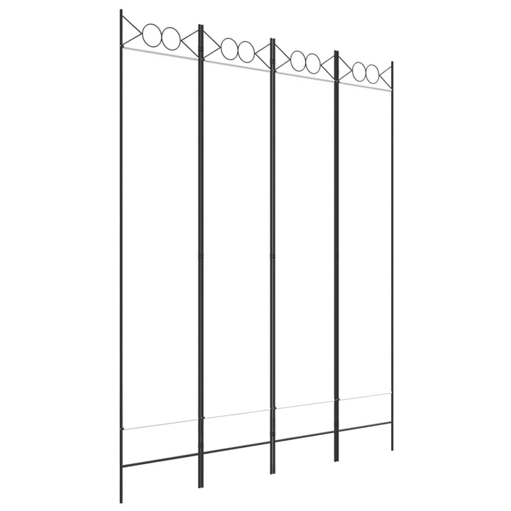 4-panels rumdeler 160x200 cm stof hvid