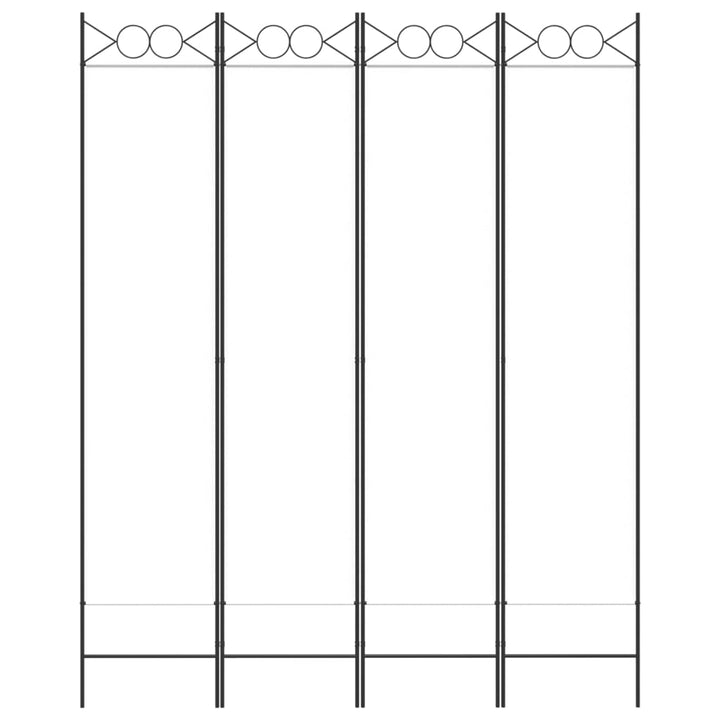 4-panels rumdeler 160x200 cm stof hvid