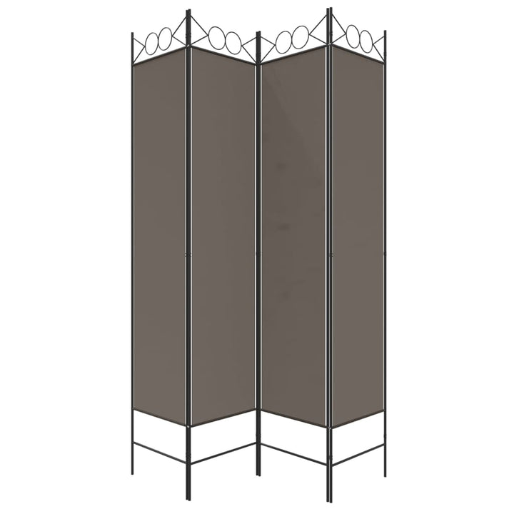 4-panels rumdeler 160x200 cm stof antracitgrå