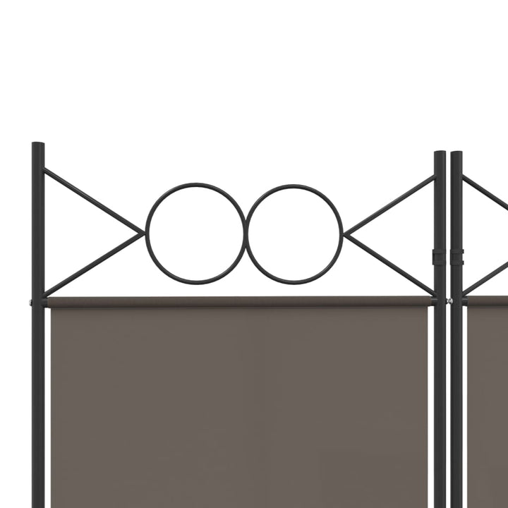 5-panels rumdeler 200x200 cm stof antracitgrå