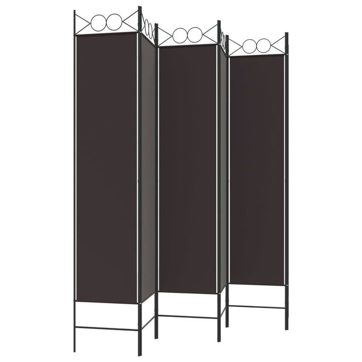 6-panels rumdeler 240x200 cm stof brun