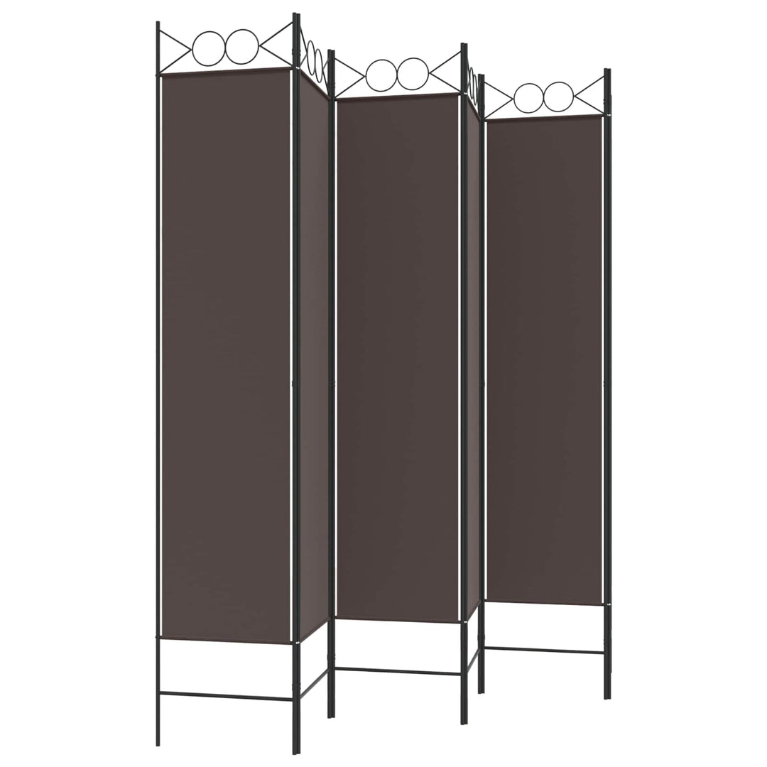 6-panels rumdeler 240x200 cm stof brun