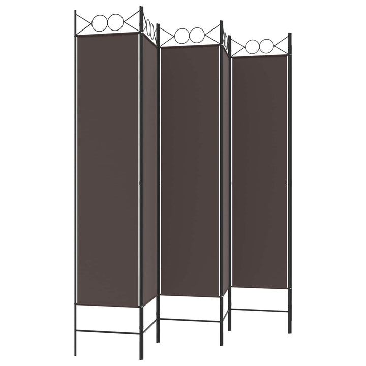 6-panels rumdeler 240x200 cm stof brun