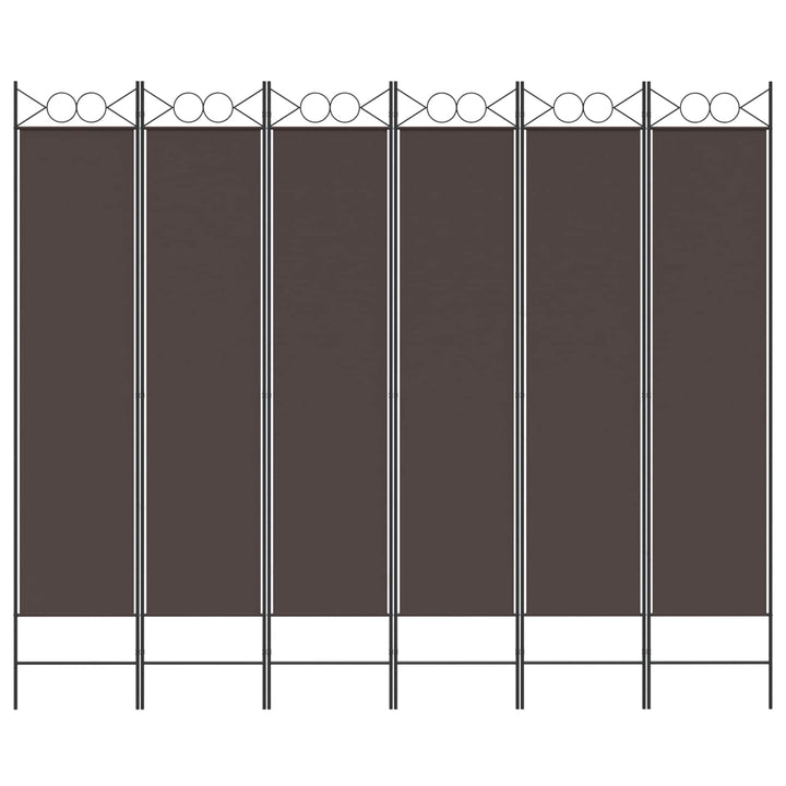 6-panels rumdeler 240x200 cm stof brun