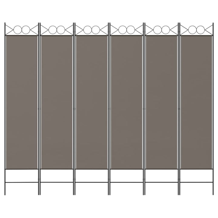 5-panels rumdeler 240x200 cm stof antracitgrå
