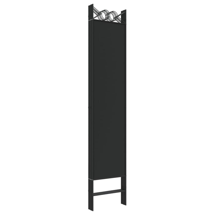 6-panels rumdeler 240x200 cm stof sort